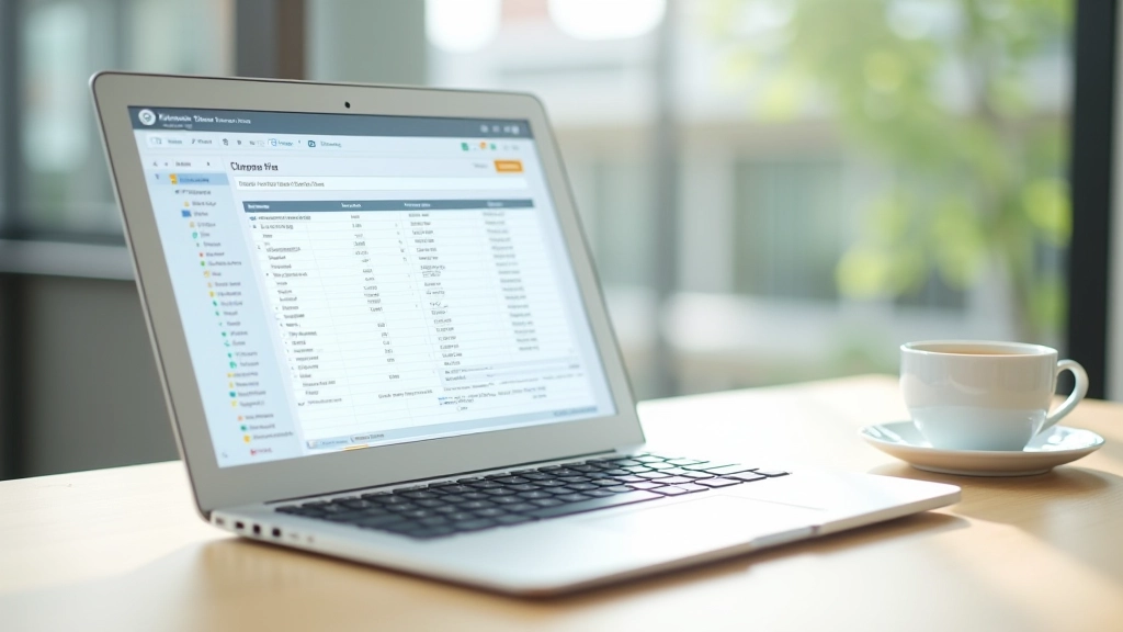 Monthly salary statement and income tracking spreadsheet displayed on laptop screen