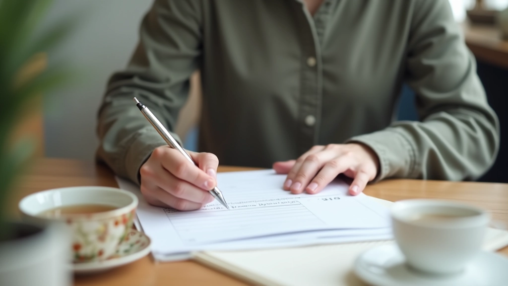 Hand writing financial goals and savings milestones in a planner